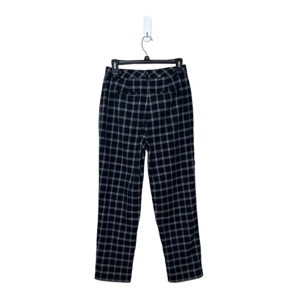 1.State black plaid flat front straight legs casual pants size 2 - Picture 6 of 7